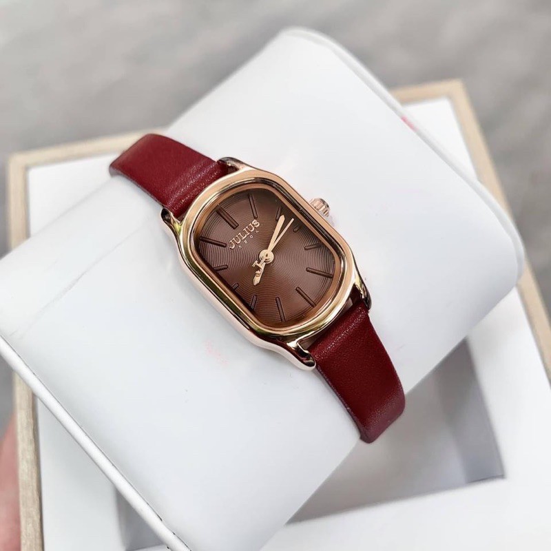 Đồng hồ nữ JA-1112 Julius Hàn Quốc dây da