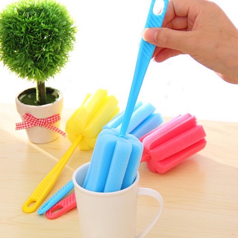Que cọ rửa cốc, ly, bình sữa bằng bọt biển cao cấp