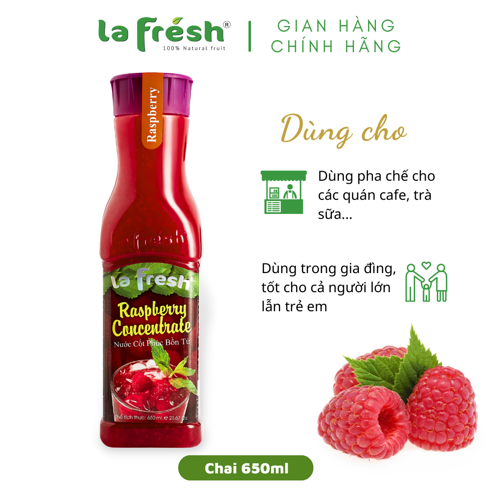 Nước Cốt Phúc Bồn Tử Lafresh Đà Lạt Chai 650ml