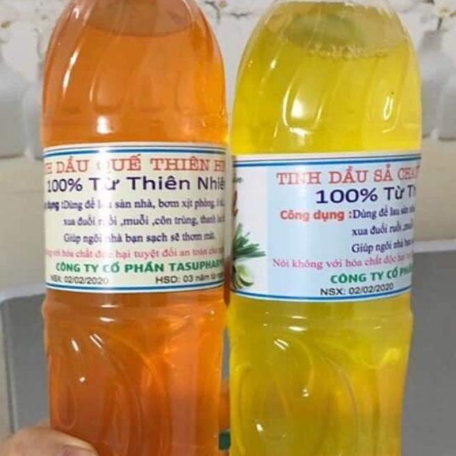 Combo 1 lít tinh dầu xả và tinh dầu quế