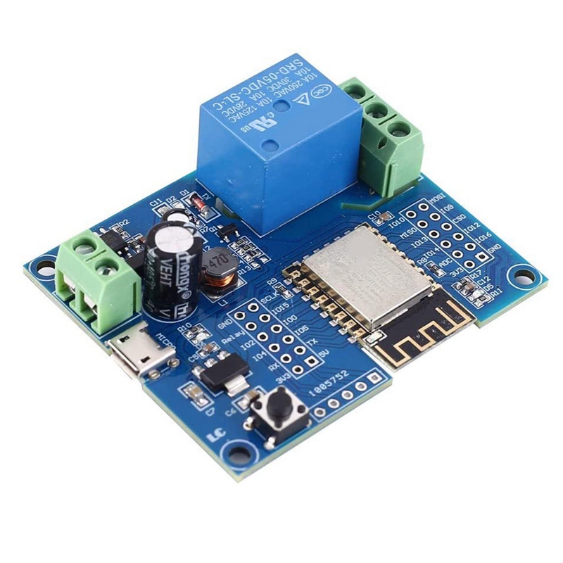WIFI Relay Controller Module, DC 5V 8V-80V ESP8266 Wireless Controller Module ESP-12F for IOT Smart Home APP