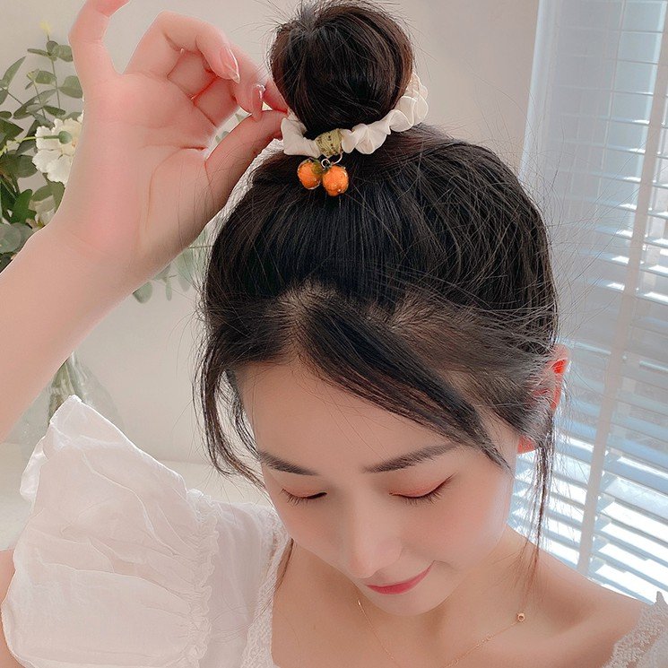 CỘT TÓC VẢI VOAN MIX TRÁI BI PHONG CÁCH HÀN