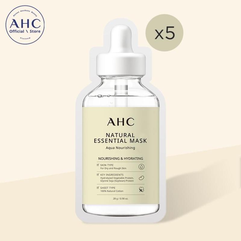 Mặt nạ AHC Natural Essential Mask Aqua Nourishing 28g x 5 miếng