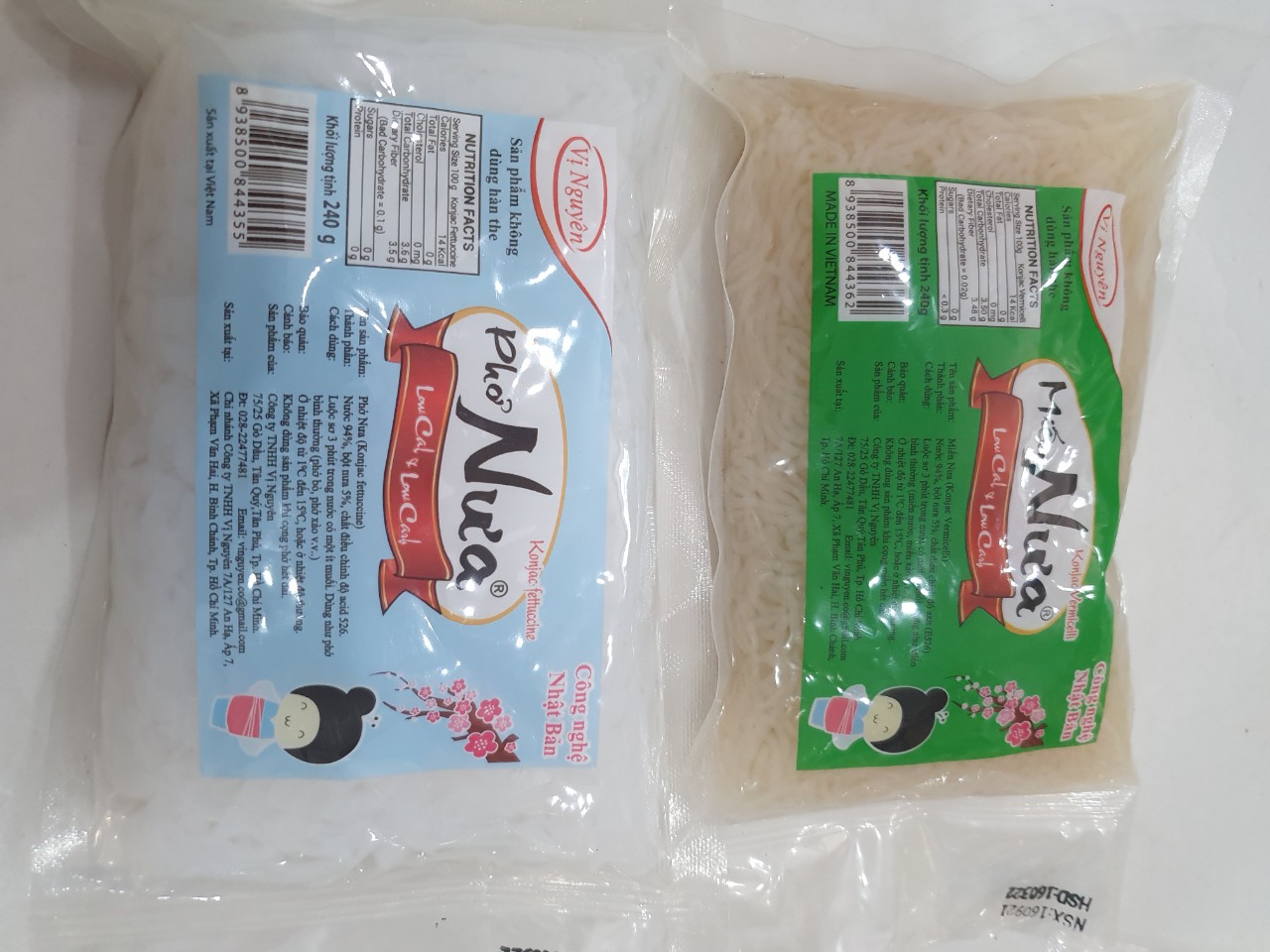 Combo 1 phở nưa 1 miến nưa vị nguyên keto das 240g- ăn kiêng - das - lowcard- giảm cân