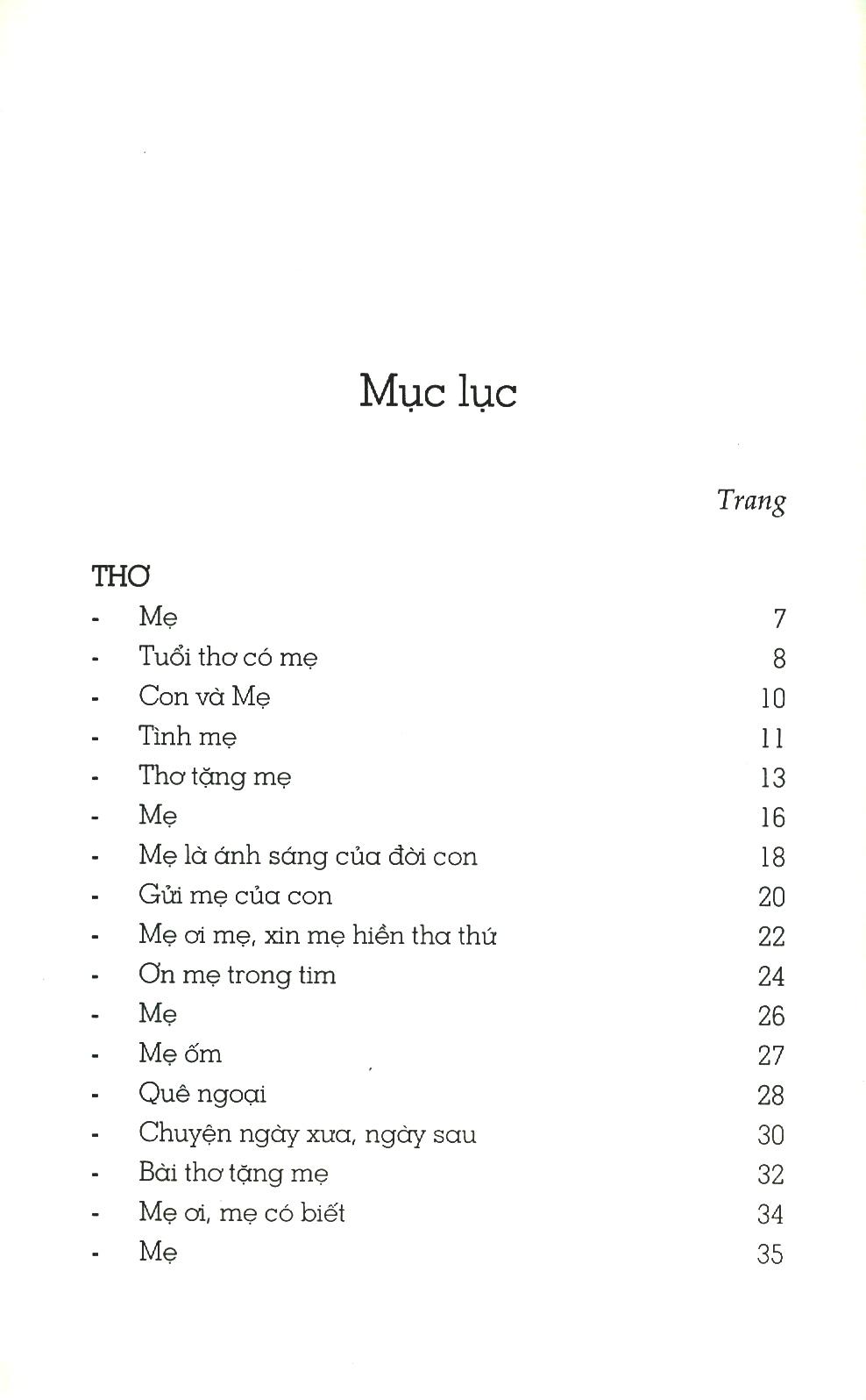 Mẹ Trong Tâm Trí Con - Điều Con Muốn Nói