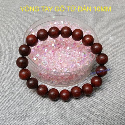 [HCM]Vòng tay phong thủy gỗ tử đàn đỏ 10mm