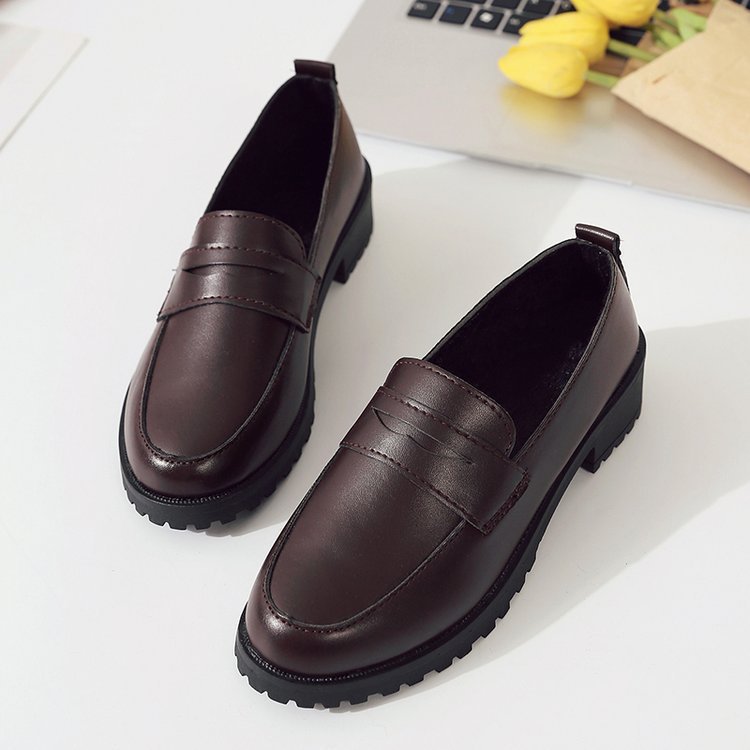 MS295 Giày lười bánh mỳ nữ, giày oxford nữ