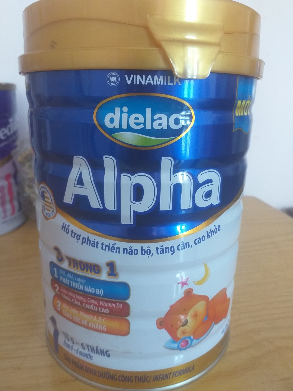 SỮA DIELAC ALPHA SỐ 1-DÀNH CHO BÉ SƠ SINH 0-6 THÁNG (LON 900G CAM KẾT DATE MỚI)