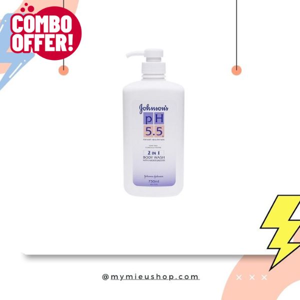 Sữa tắm 2 trong 1 ph5.5 johnson & johnson 750ml