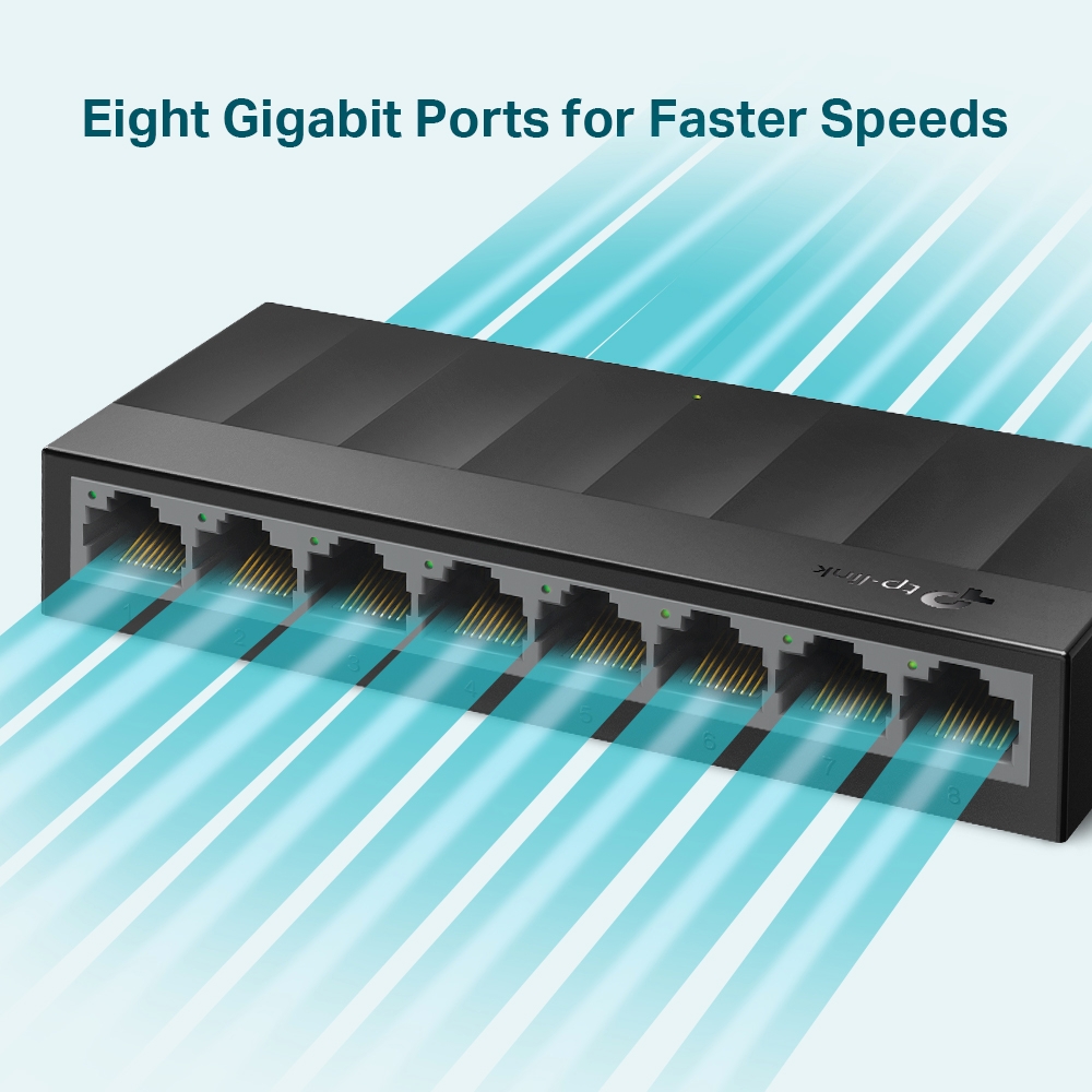 Switch Để Bàn 8 Cổng 10/100/1000Mbps TP-Link LS1008G - Hàng Chính Hãng