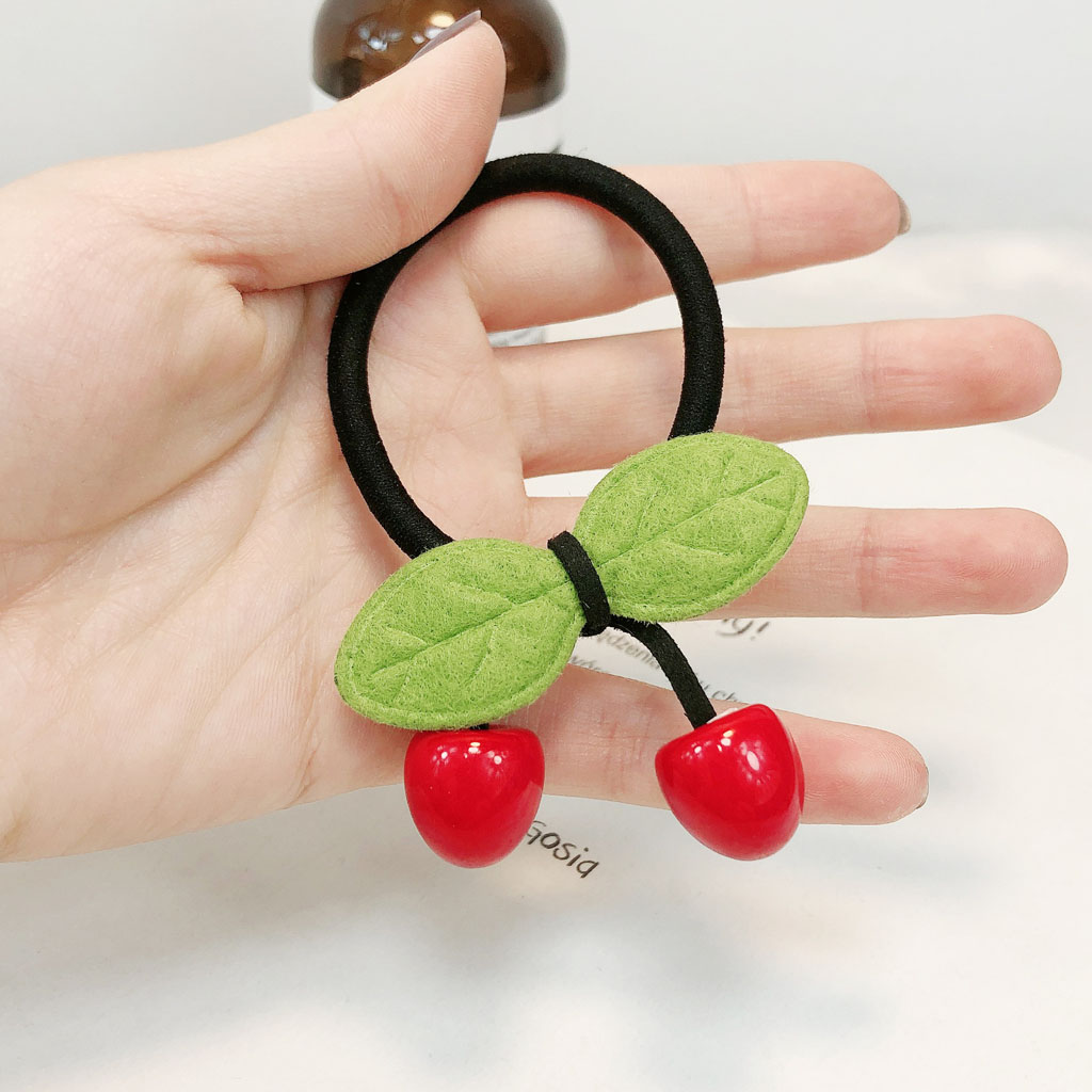 [Set 2] Cột tóc Cherry lá cây dễ thương CT96