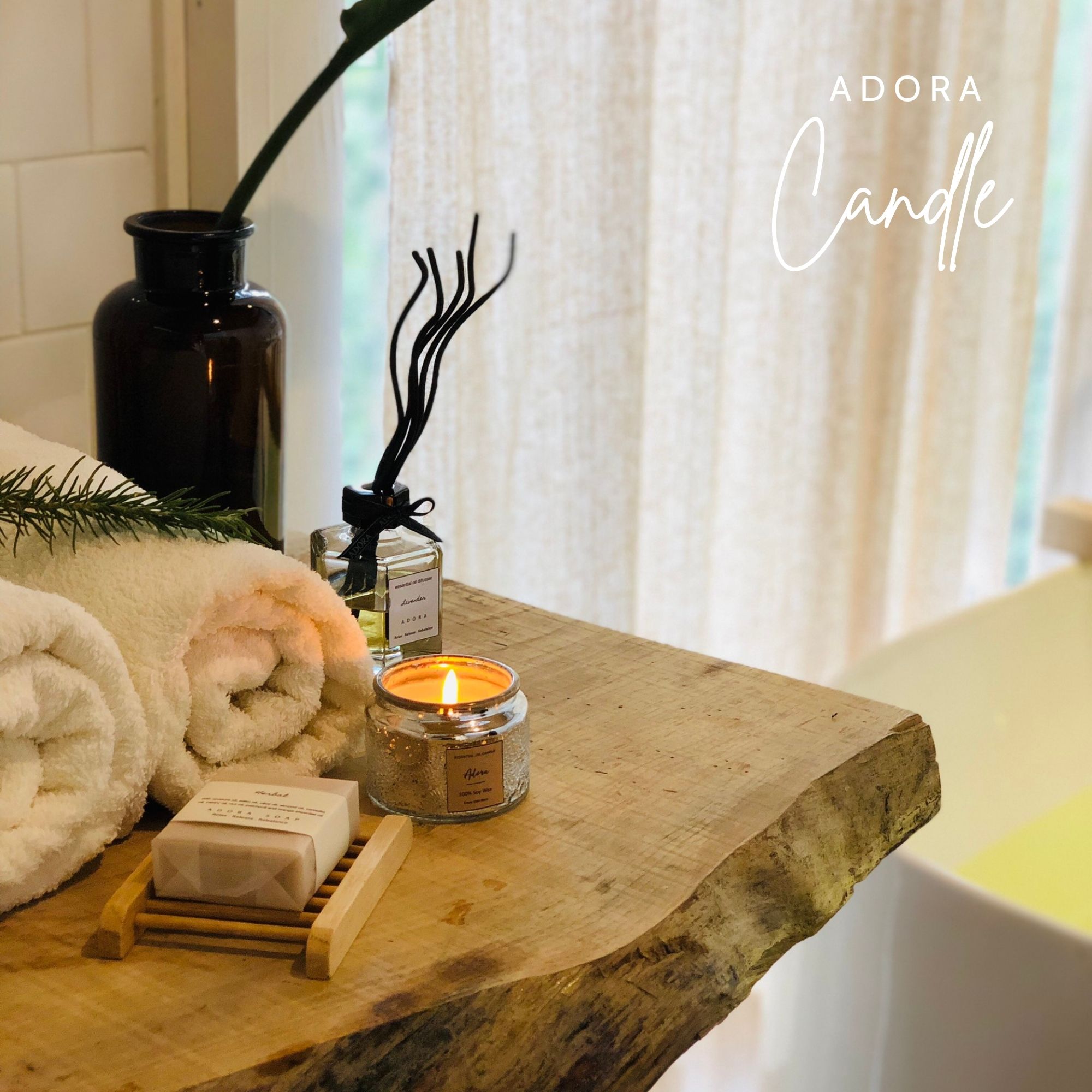 Nến thơm phòng Vintage Jar size S - ADORA candle