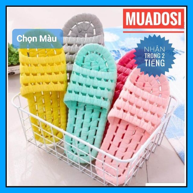 Dép nhựa dẻo dép mang trong nhà sọc lưới