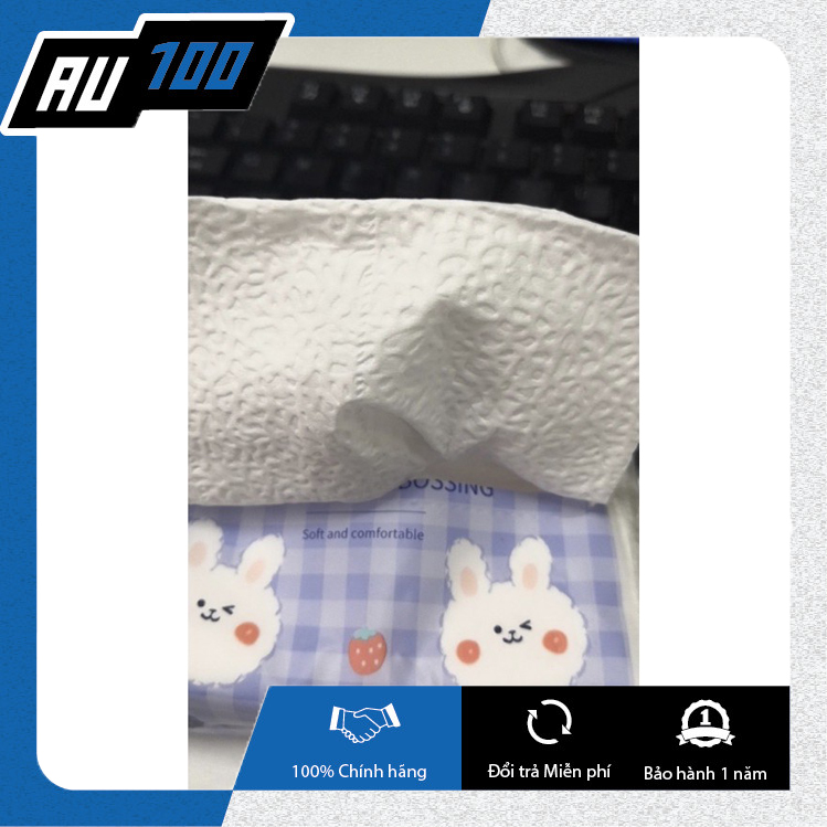 [AU100] Giấy Ăn Thỏ Trắng Siêu Dai, Siêu Mịn (Hàng Nội Địa Trung Quốc)