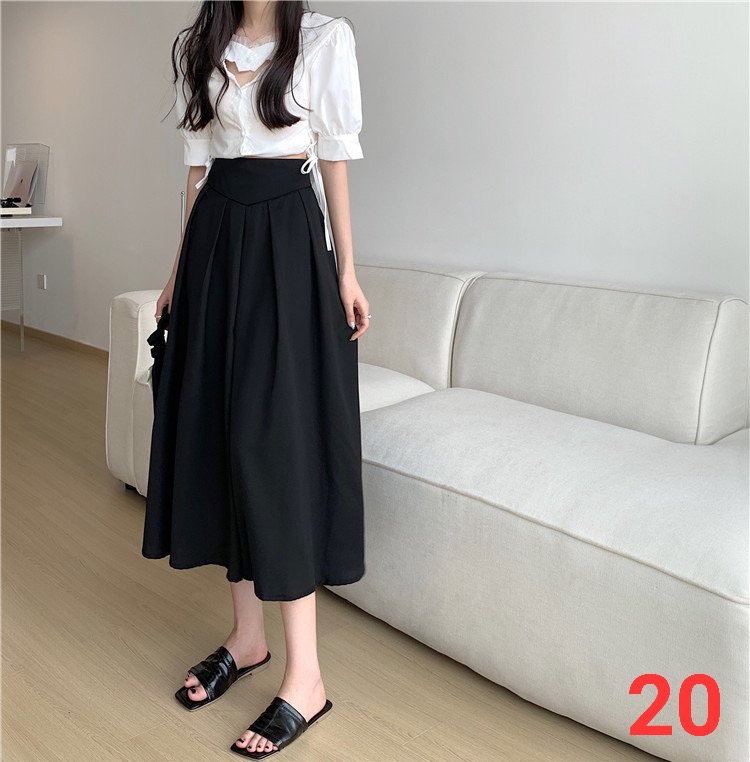 Chân váy nữ Ulizzang phom dáng dài xếp li Tiểu thư mẫu siêu hot