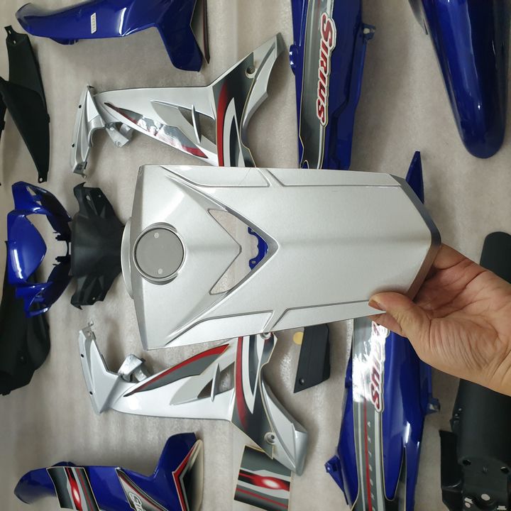 Dàn áo xe SIRIUS màu XANH TÍM THAN [ TẶNG TEM ] nhựa ABS nguyên sinh