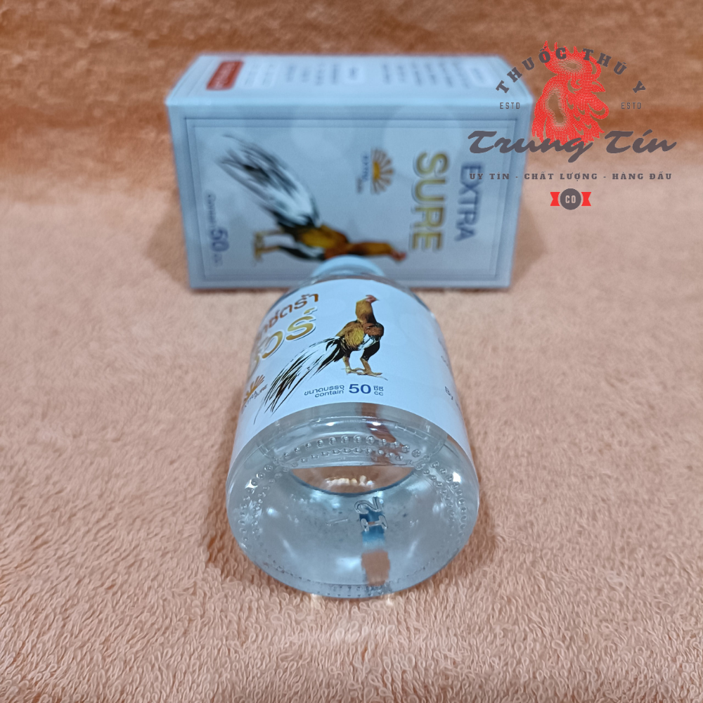 Lọ 50cc - EXTRA SURE (Thuốc gà đá đặc trị khò , hen , xổ mũi , sưng mặt , cảm cúm , phân xấu) dạng chích - thuốc gà đá , thuốc dành cho gà đá , thuoc ga