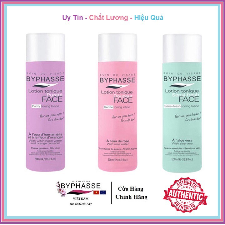 Nước Hoa Hồng Byphasse 500ml Dành Cho Mọi Loại Da