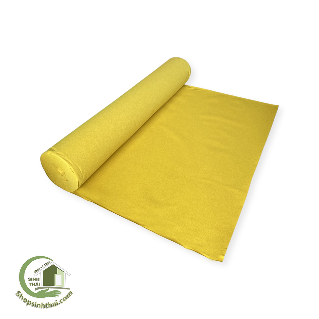 Thảm nỉ lót trải sàn màu vàng - 1m²