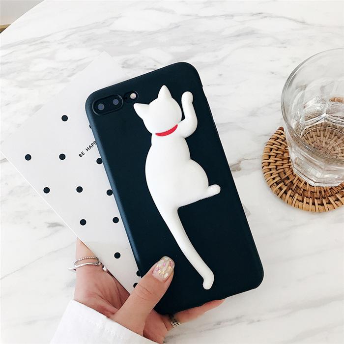 Ốp Lưng Dẻo Mèo Đuôi Dựng - Iphone 6, 6plus, 7, 7plus, 8, 8plus, X