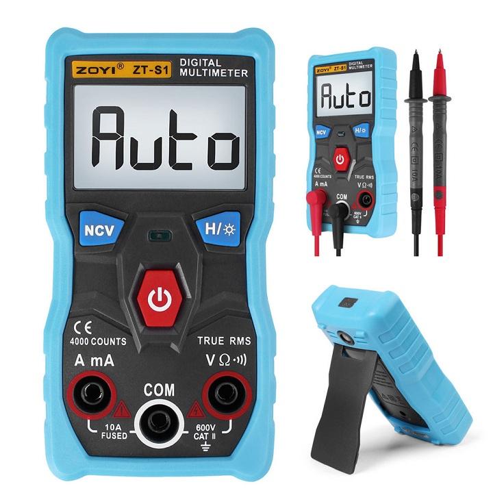 Đồng hồ vạn năng kỹ thuật số, đồng hồ đo điện ac-dc digital multimeter zoyi zt-s1 có đèn nền lcd, có đèn led -abg shop