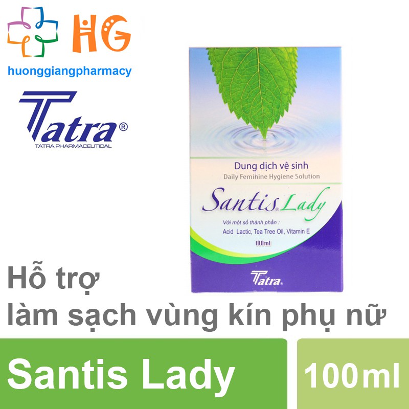 Dung dịch vệ sinh phụ nữ Santis Lady (Chai 100ml)