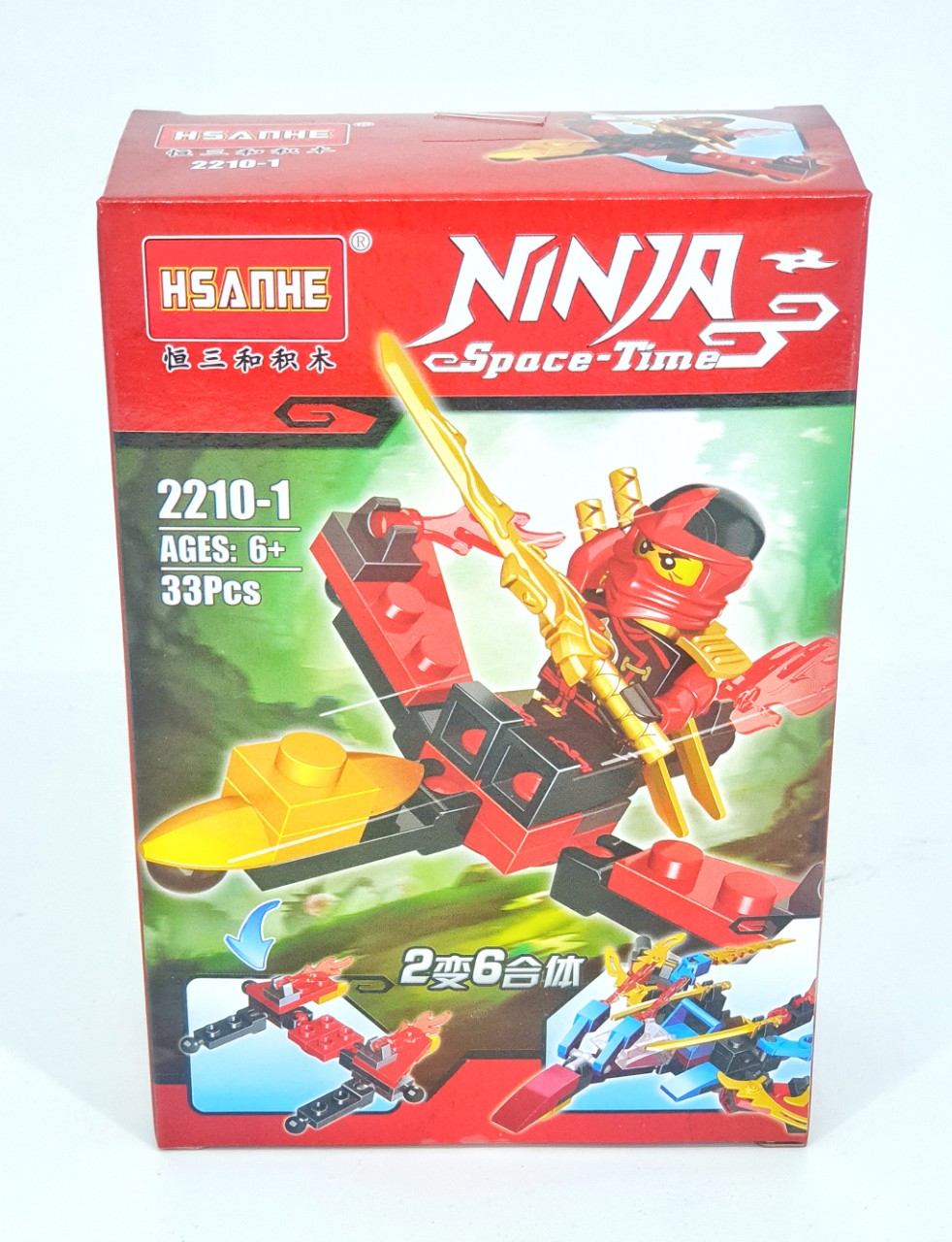 [HCM]Bộ 6 Minifigures Ninjago 6 in 1 Lắp Ráp Phi Cơ Ninja ( 194 Mảnh )