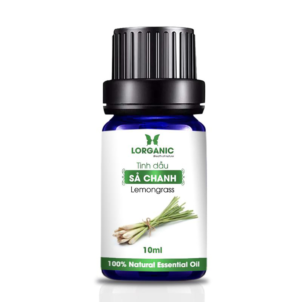[HCM]Combo Tinh Dầu Sả Chanh Lorganic + Tràm Gió Lorganic (10ml / Chai)