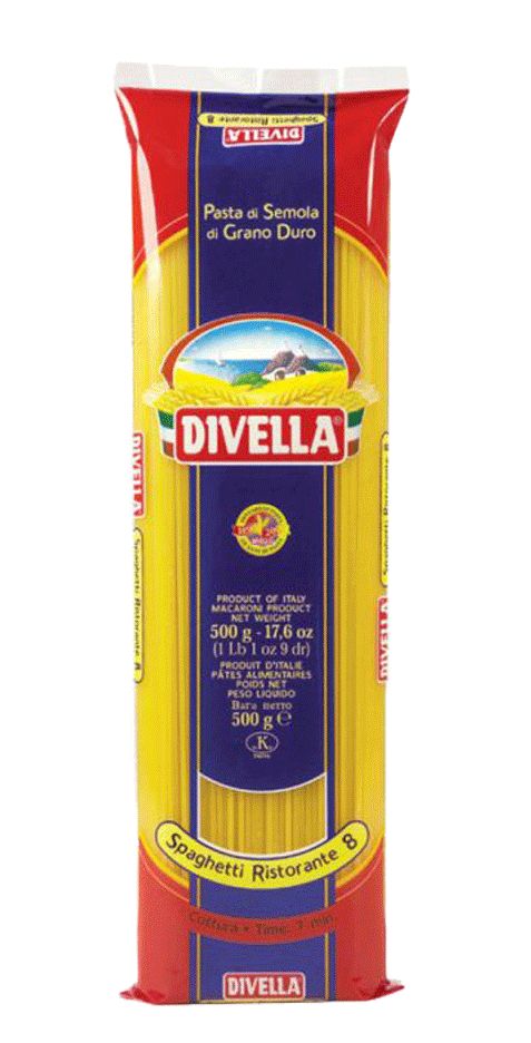 [HCM]MÌ Ý SỢI TRÒN SPAGHETTI DIVELLA 08 - 500Gr