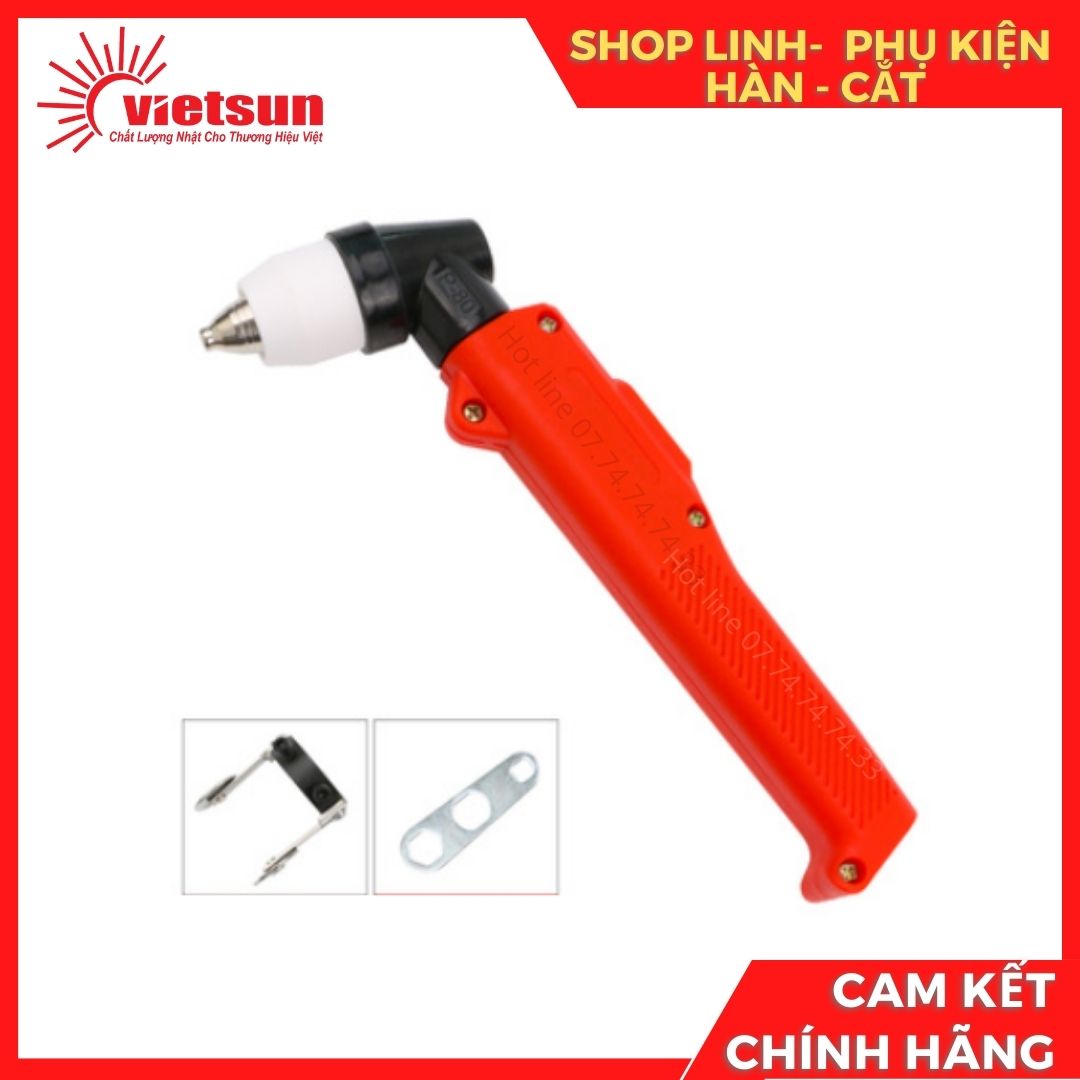 Đầu súng cắt Plasma P80- tay cắt plasma P80 đỏ