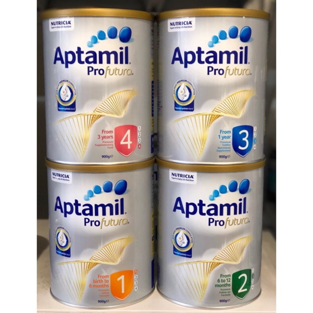 (Mẫu mới) - Sữa Aptamil Profutura Úc số 1-2-3-4 900gram