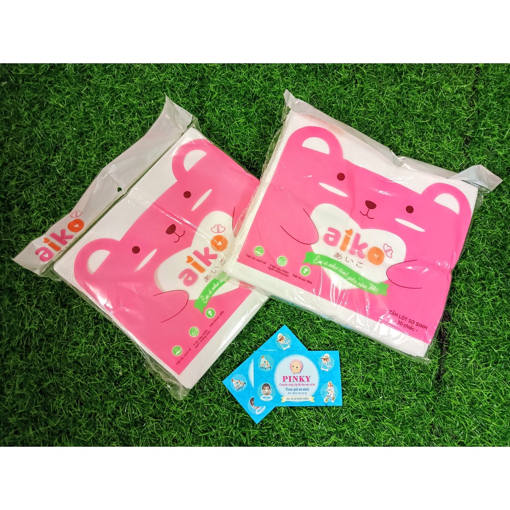 Tấm Lót Phân Su Sơ Sinh Cao Cấp Aiko - Gói 30 Miếng (20x22cm)