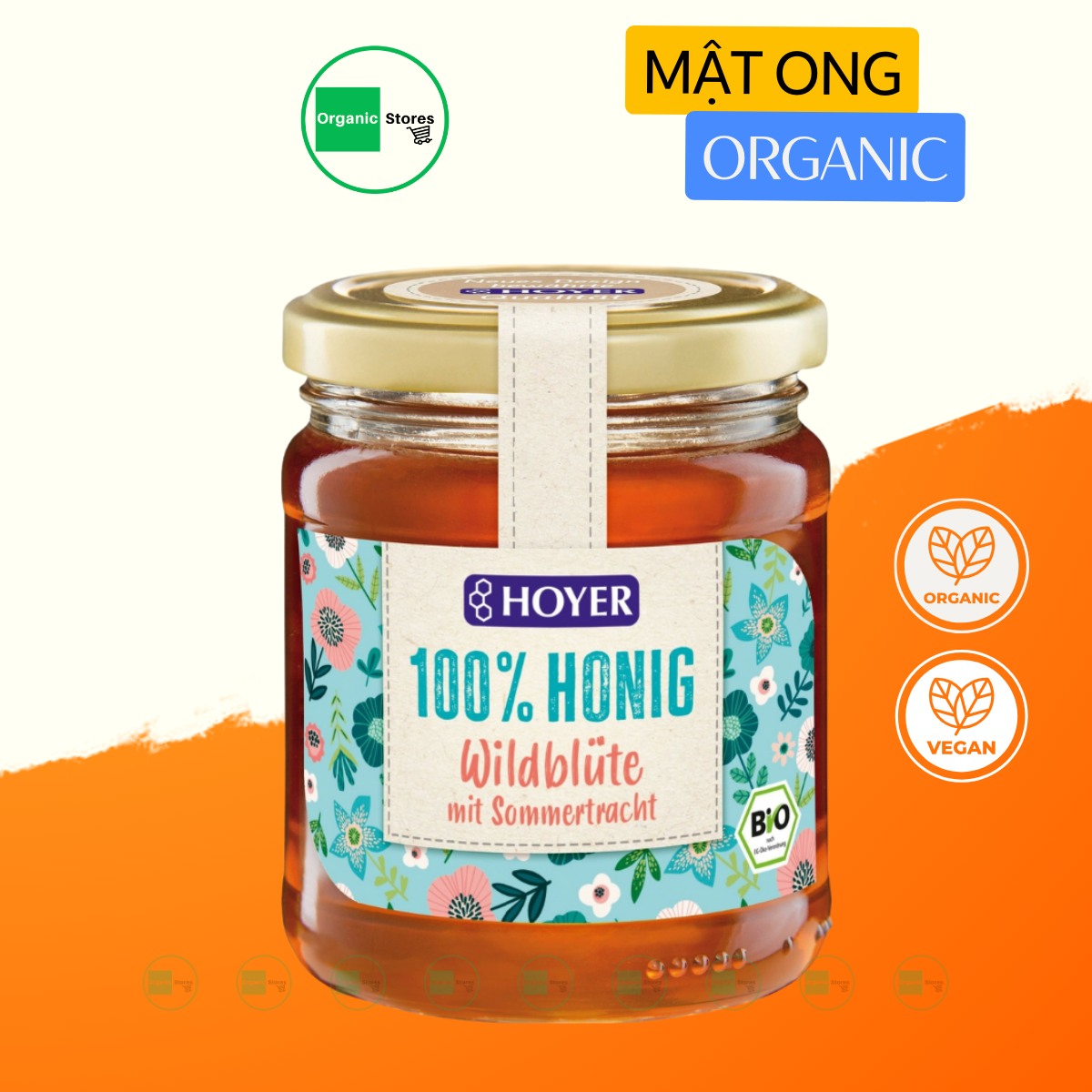 Mật ong hữu cơ hoa rừng 250gr - Hoyer