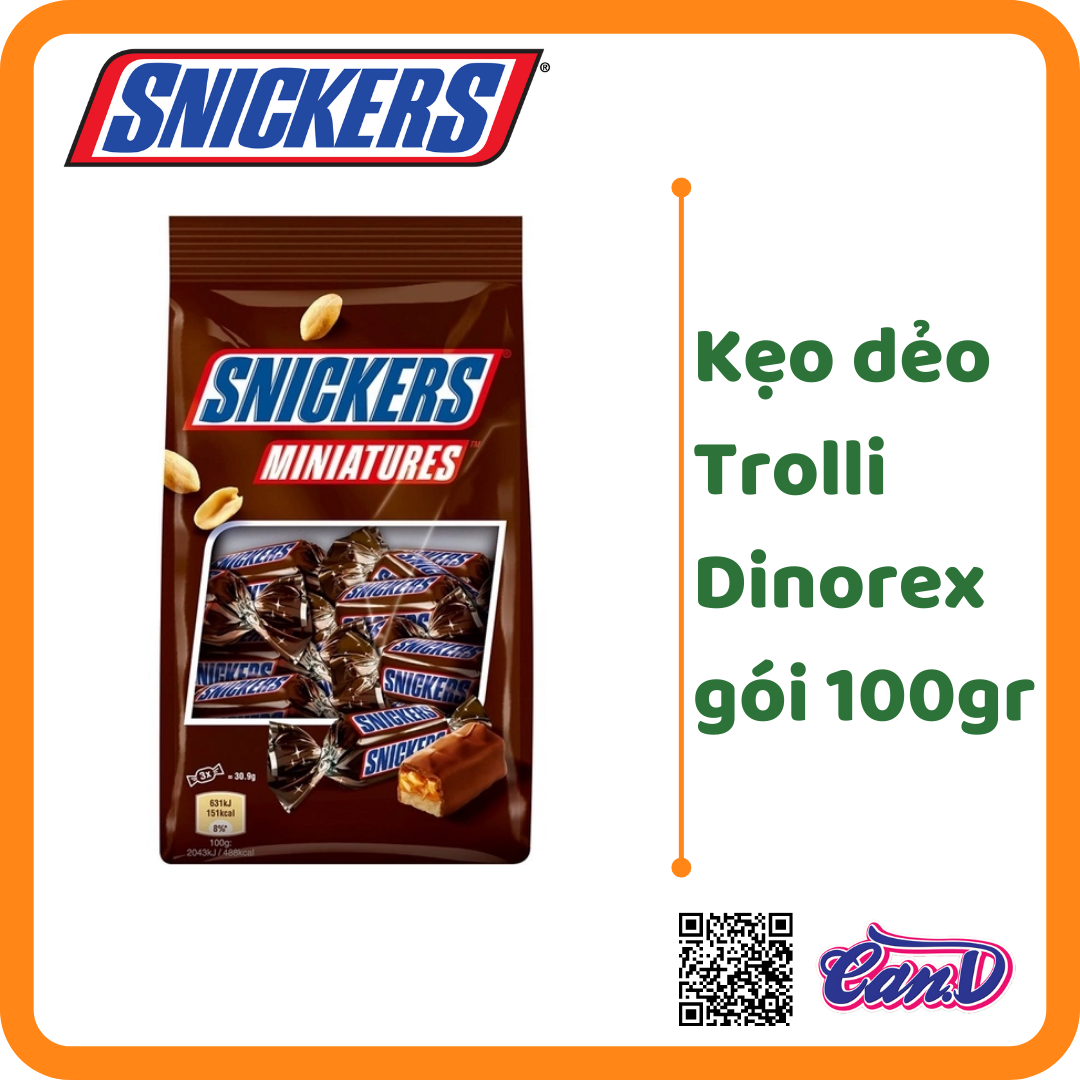 Chocolate Snickers Miniatures gói 150gr