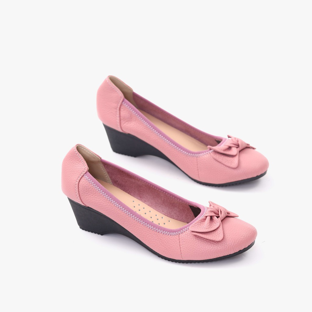 Giày Búp Bê Đế Xuồng 3cm Da Thật Êm Chân Màu Đen X461