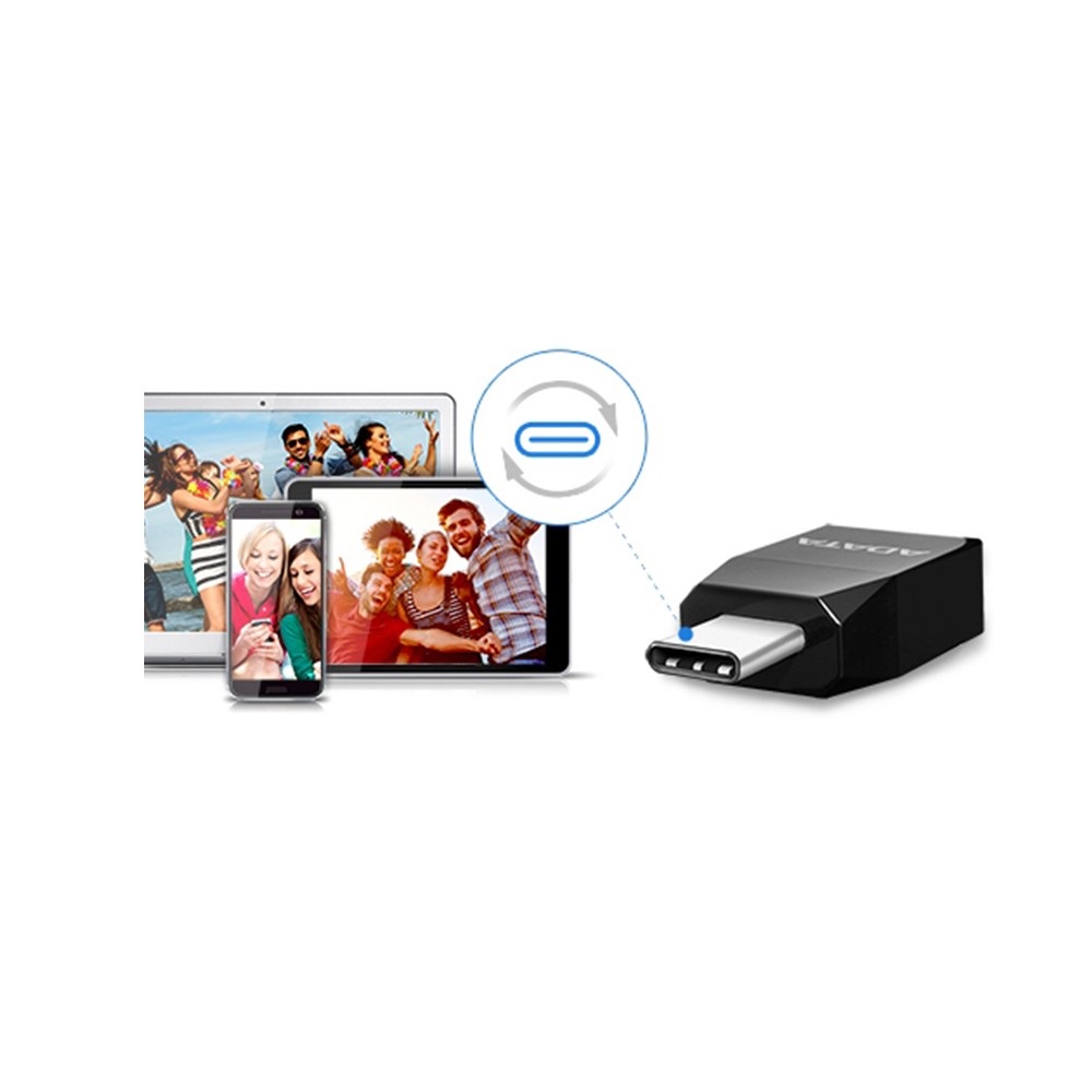 Đầu chuyển OTG từ USB 3.1 sang Type-C Adata Tốc độ 5Gbps (Đen) - Nhất Tín Computer