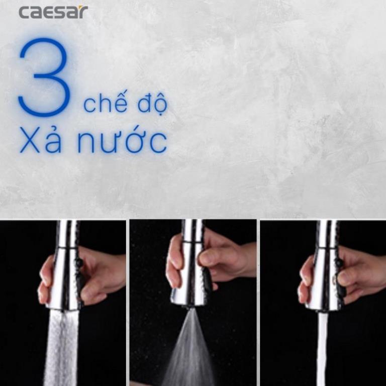 Vòi Rửa Chén Caesar K905C Rút Dây Nóng Lạnh