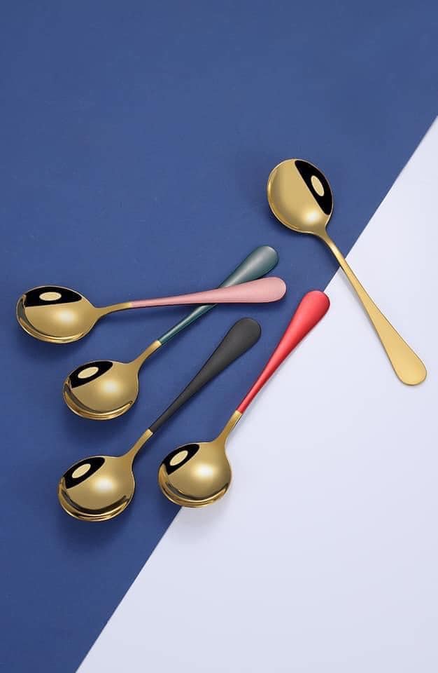 Set 5 THÌA INOX MẠ VÀNG Sang Trọng