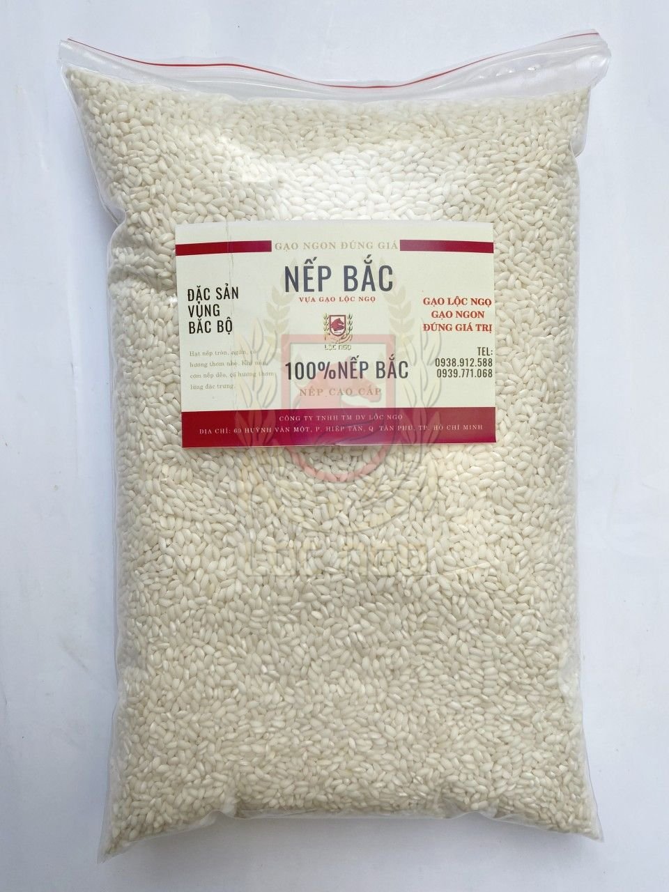 Gạo Nếp Bắc Túi 2Kg - Hạt Tròn Đều, Cơm Dẻo Mềm