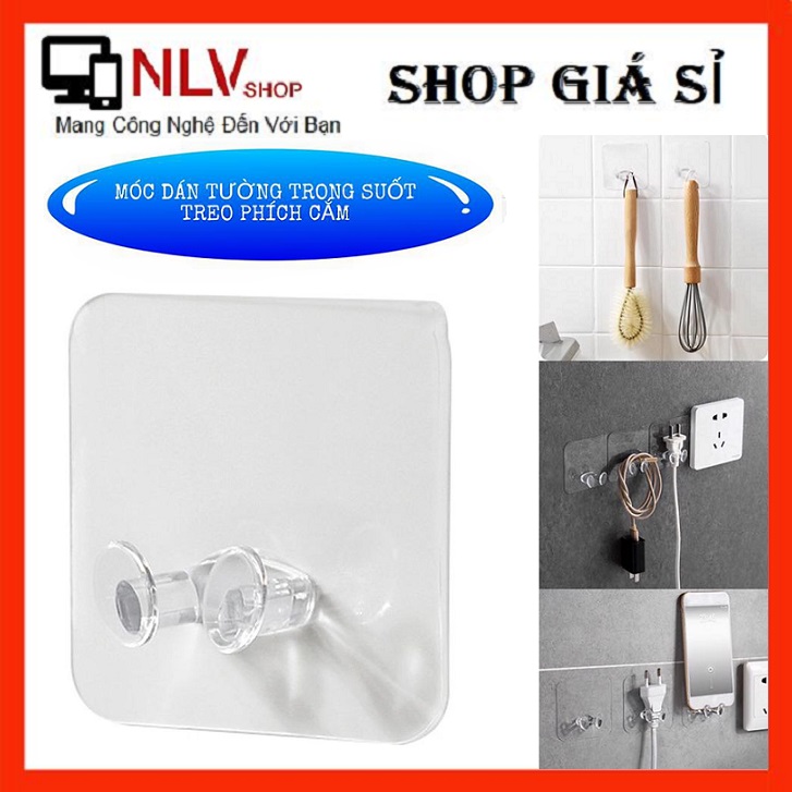 ❄ Móc dán tường trao phích cắm điện trong suốt ❄