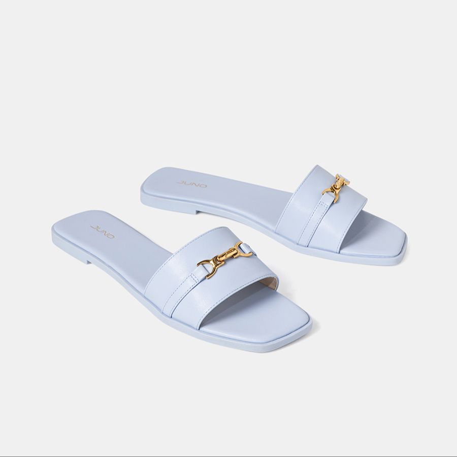 Giày Sandal Nữ 1cm Thời Trang JUNO Khoá Trang Trí Juno SD01135