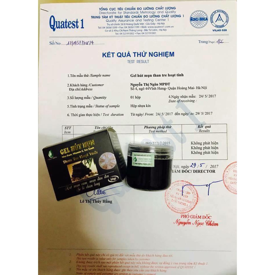 GEL HÚT MỤN THAN TRE HOẠT TÍNH