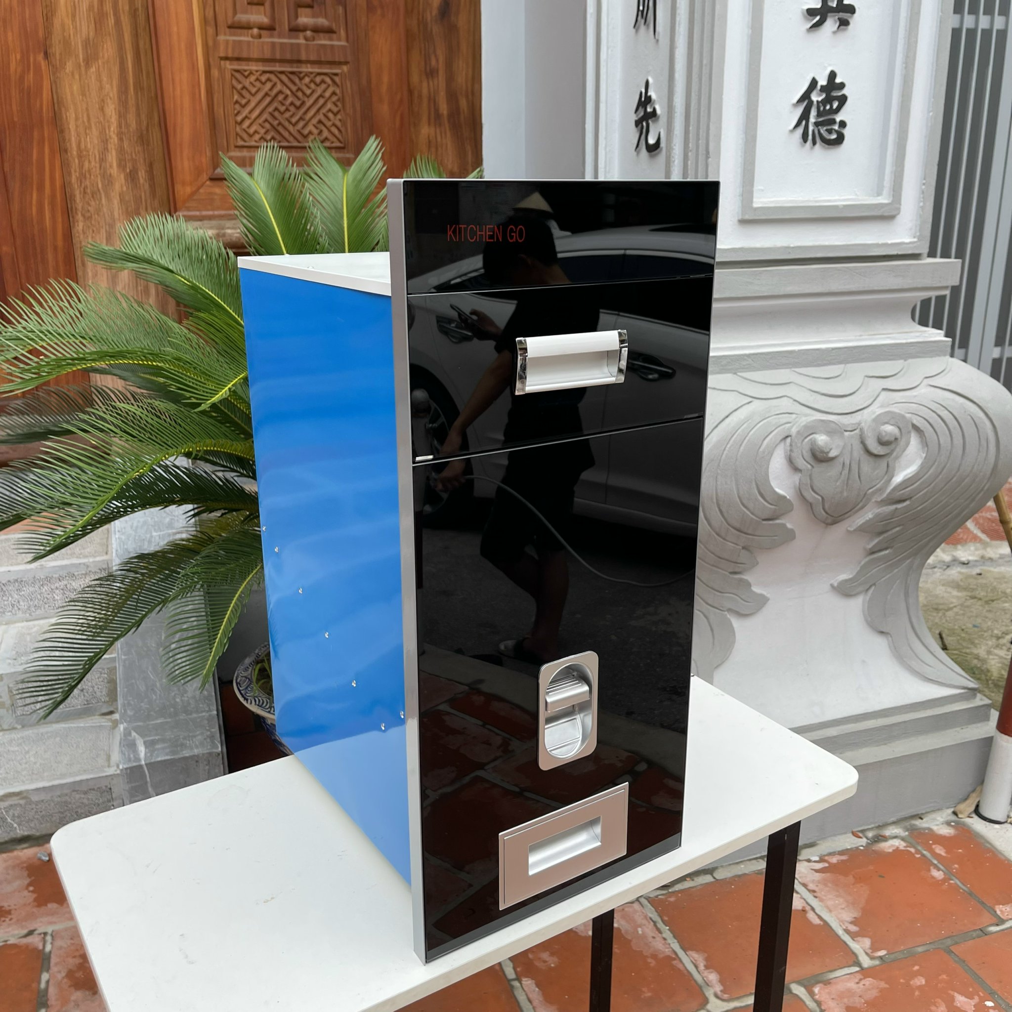 [ KITCHEN GO ] Thùng Gạo Thông Minh Mặt Gương 20kg