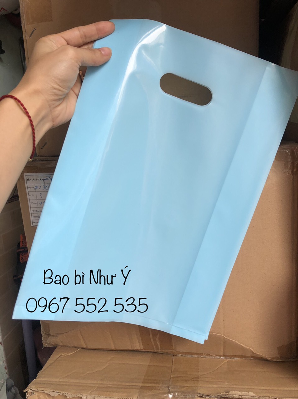 {1kg/size} - túi nilon PE bóng dẽo MÀU XANH NGỌC