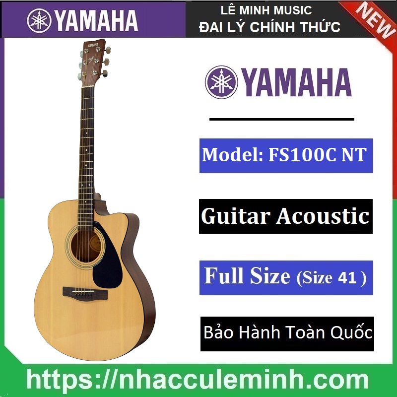 Đàn guitar acoustic yamaha fs100c - chính hãng