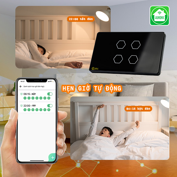 Công Tắc Cảm Ứng Datic – 3 Nút