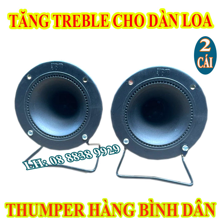 Cặp loa siêu treble tròn 10cm thumper thạch anh lê đức kèm chân - giá 2 chiếc