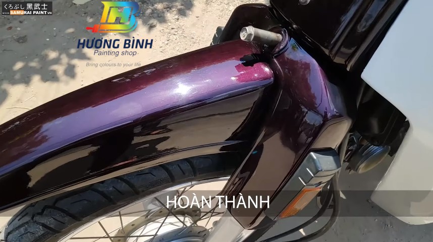[COMBO] Sơn xịt Samurai màu Tím Nho Dream - UC+ TCH611 với bóng K1K
