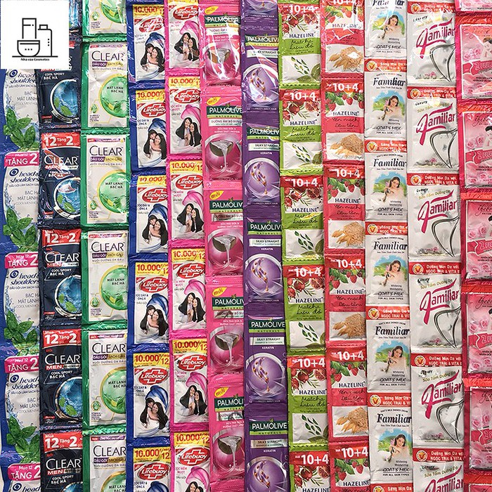 Dây Dầu Gội Head & Shoulders, Clear, Lifebuoy, Palmolive, Sữa Tắm Hazeline, Familiar