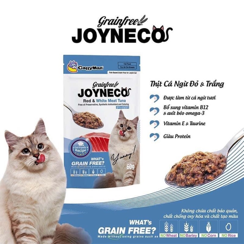 Pate Cho Mèo JOYNECO CattyMan (GRAIN FREE) Cho Mèo Mọi Lứa Tuổi 60g - [Nông Trại Thú Cưng]